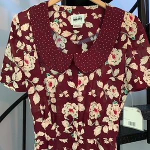 Vintage Leslie Fay button down dress size4 petite